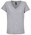 04766 Lds Regent V SOL'S Ladies Regent V Neck T-Shirt Grey Marl colour image